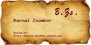 Barnai Zsombor névjegykártya